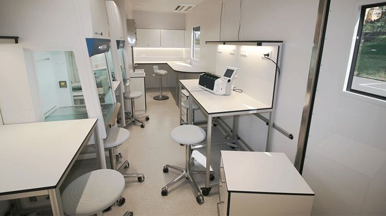 Das Labor bietet Platz für bis zu sieben vollwertige Arbeitsplätze. | Foto: Fraunhofer IBMT, Markus Michel